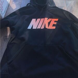 Nike Black Hoodie with Gradient Logo